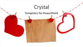  Presentation with white sheet - Beautiful presentation theme featuring paper hearts and empty sheet backdrop and a white colored foreground