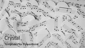  Presentation with music hearts - Slides enhanced with paper hearts with music notes background and a  colored foreground