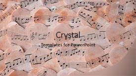  Presentation with heart rhythm - Slides having paper hearts with music notes background and a coral colored foreground