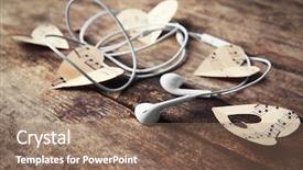  Presentation with music hearts - Theme enhanced with paper hearts with music notes background and a coral colored foreground