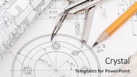  Presentation with set of construction tools tool - Amazing PPT theme having paper industry - drawing detail and drawing tools backdrop and a white colored foreground