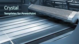  Presentation with printing industry - Audience pleasing slides consisting of paper industry - polygraphic process in a modern backdrop and a ocean colored foreground