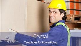  Presentation with warehouse - Audience pleasing PPT layouts consisting of paper industry - portrait of a young warehouse backdrop and a ocean colored foreground