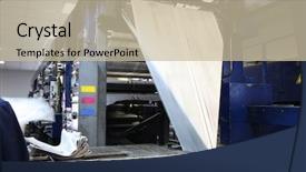  Presentation with newspaper - Audience pleasing presentation consisting of paper industry - printed machine does the newspaper backdrop and a soft green colored foreground