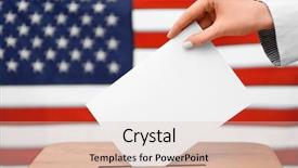  Presentation with voting - Presentation theme consisting of paper into a ballot box background and a lemonade colored foreground