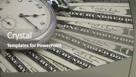  Presentation with time money - Colorful slide set enhanced with paper keeper - time is money concept backdrop and a gray colored foreground
