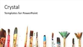  Presentation with paper line - Colorful PPT theme enhanced with paper line - brushes backdrop and a  colored foreground