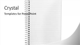  Presentation with paper line - Beautiful slide deck featuring paper line - isolated notebook on a white backdrop and a white colored foreground