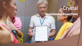  Presentation with volleyball - Slide set featuring sketch on paper listening background and a tawny brown colored foreground