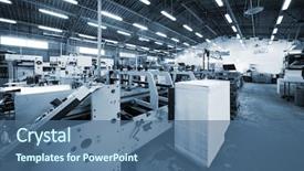  Presentation with workshop - Cool new presentation theme with paper machine - big workshop in a modern backdrop and a ocean colored foreground
