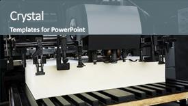  Presentation with printing press - Colorful slides enhanced with paper machine - equipment for a press backdrop and a  colored foreground