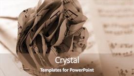  Presentation with white rose - Colorful presentation enhanced with paper-made rose on music backdrop and a tawny brown colored foreground