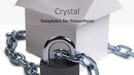  Presentation with white house - Colorful presentation theme enhanced with paper-model-house-and-padlock backdrop and a light gray colored foreground