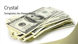  Presentation with us dollars - Presentation design with paper money - dollars on white background background and a white colored foreground
