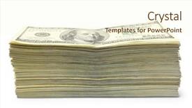  Presentation with scroll paper isolated on white - Slides having paper money - pack of dollars isolated background and a cream colored foreground