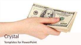  Presentation with minar e pakistan is one - PPT layouts having paper money - stack of one hundred dollars background and a  colored foreground