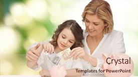  Presentation with budget - Amazing slides having paper money over green backdrop and a lemonade colored foreground