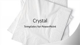  Presentation with napkin - Audience pleasing presentation design consisting of paper napkin isolated on white backdrop and a white colored foreground