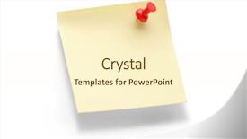  Presentation with yellow paper - Presentation design consisting of paper note with push pin background and a cream colored foreground