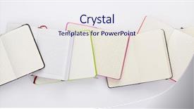  Presentation with notebook paper - PPT layouts featuring paper notebook at white background background and a sky blue colored foreground