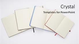 Presentation with notebook paper - PPT theme with paper notebook or note pad background and a white colored foreground