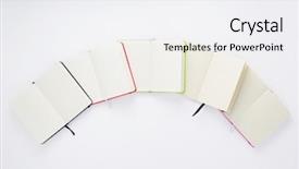  Presentation with notebook paper - PPT theme having paper notebook or note pad background and a white colored foreground