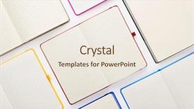  Presentation with notebook paper - Presentation theme enhanced with paper notebook or note pad background and a sky blue colored foreground