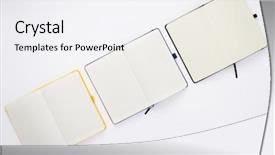  Presentation with notebook paper - Slide set having paper notebook or note pad background and a white colored foreground