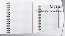  Presentation with note book - Theme having paper notebook or note pad background and a white colored foreground