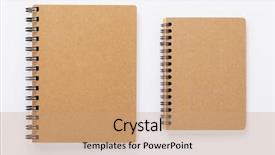  Presentation with note book - Amazing PPT layouts having paper notebook or note pad backdrop and a coral colored foreground