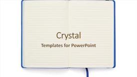  Presentation with lined paper - PPT layouts enhanced with paper notebook or note pad background and a sky blue colored foreground