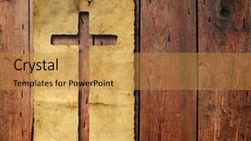  Presentation with old wood - Amazing slide set having paper over a wood background backdrop and a gold colored foreground