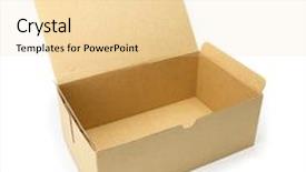  Presentation with lid - Beautiful slide deck featuring paper packaging - cardboard box with flip open backdrop and a lemonade colored foreground