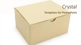  Presentation with packaging - Slides consisting of paper packaging - small card board box isolated background and a cream colored foreground