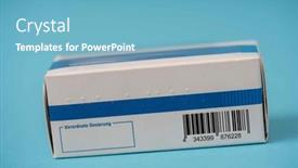  Presentation with product - Slides enhanced with paper-packaging-from-a-medical background and a  colored foreground