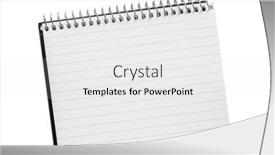  Presentation with notebook page - Presentation theme consisting of paper-page-notebook-isolated background and a white colored foreground