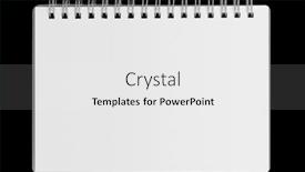  Presentation with notebook page - PPT theme consisting of paper-page-notebook-isolated background and a white colored foreground