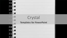  Presentation with notebook page - Slide set featuring paper-page-notebook-isolated background and a light gray colored foreground