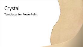  Presentation with aged paper - Presentation theme having paper parchment isolated on white background and a white colored foreground