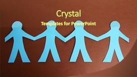  Presentation with brown paper history - Presentation with paper people on brown background background and a  colored foreground