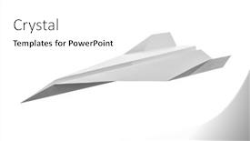  Presentation with plane - PPT layouts having paper-plane-on-white-background background and a white colored foreground