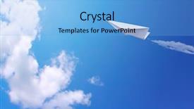  Presentation with paper planes - Cool new presentation theme with paper planes in blue sky backdrop and a light blue colored foreground