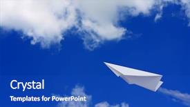  Presentation with paper planes - Amazing slides having paper planes in blue sky backdrop and a cobalt blue colored foreground