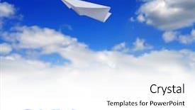  Presentation with paper planes - PPT layouts consisting of paper planes in blue sky background and a white colored foreground