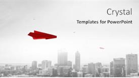  Presentation with paper planes - Cool new PPT theme with paper-planes-in-sky-mixed backdrop and a white colored foreground