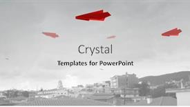  Presentation with paper planes - Slide deck with paper-planes-in-sky-mixed background and a light gray colored foreground