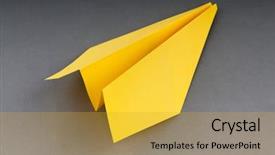 Presentation with paper planes - Amazing presentation theme having paper planes on the background backdrop and a gold colored foreground