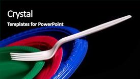  Presentation with paper - Beautiful presentation theme featuring paper plates rgb backdrop and a  colored foreground