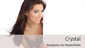  Presentation with sexy girl - Slides having paper presentation - sexy girl holding a blank background and a lemonade colored foreground