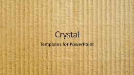  Presentation with corrugated cardboard - PPT theme featuring paper recycling - brown corrugated cardboard as background background and a yellow colored foreground